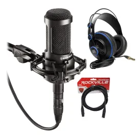 Микрофон Audio-Technica AT2035 конденсаторный, кардиоидный (набор) с кейсом, наушниками и XLR-кабелем