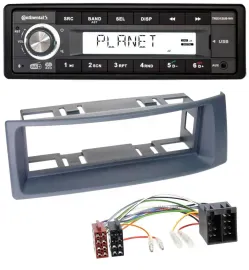 Continental USB 1DIN AUX DAB MP3 Autoradio für Renault Scenic Megane bis 03 grau