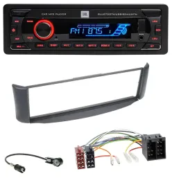 JBL AUX MP3 USB Bluetooth SD Autoradio für Smart ForTwo 450 grau ohne Metallscha