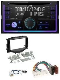JVC MP3 USB 2DIN DAB Bluetooth CD Autoradio für Toyota Aygo (2014-2021)