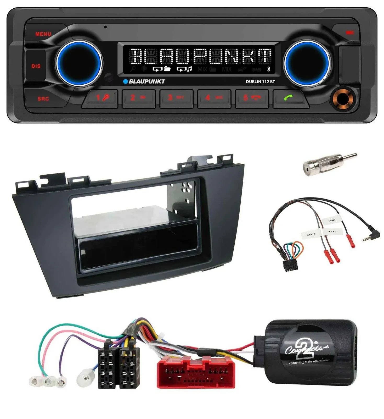 Blaupunkt MP3 Bluetooth USB Lenkrad Autoradio für Mazda 5 (2010-2015)
