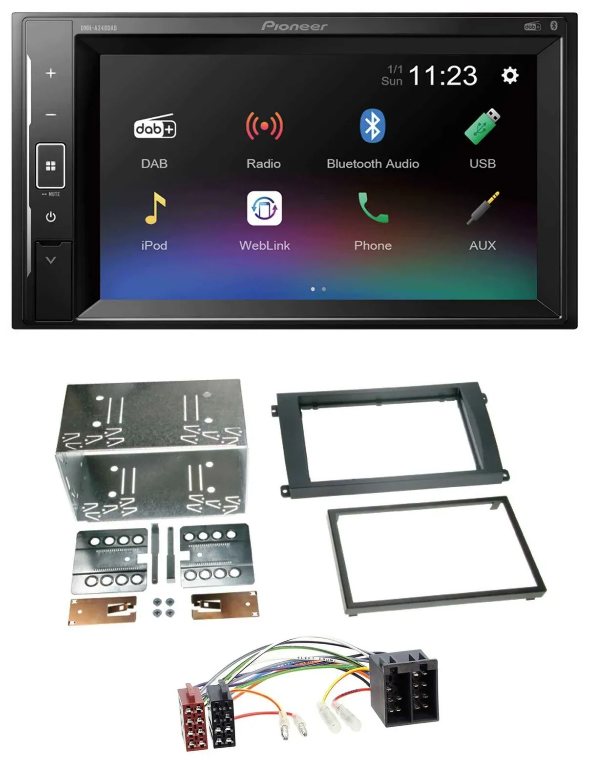 Pioneer DAB MP3 2DIN Bluetooth USB Autoradio für Porsche Cayenne 2002-2007