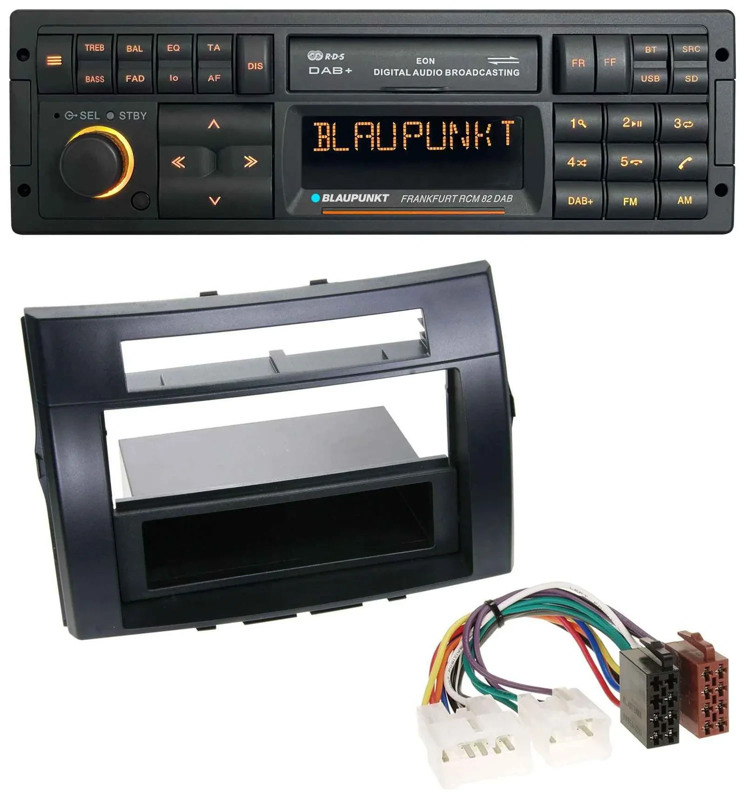 Blaupunkt USB DAB SD MP3 Bluetooth Autoradio für Toyota Corolla Verso 04-09 schw
