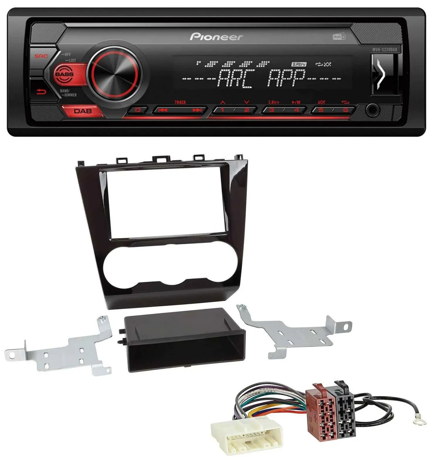 Pioneer DAB 1DIN MP3 AUX USB Autoradio für Subaru Forester SJ Facelift ab 15