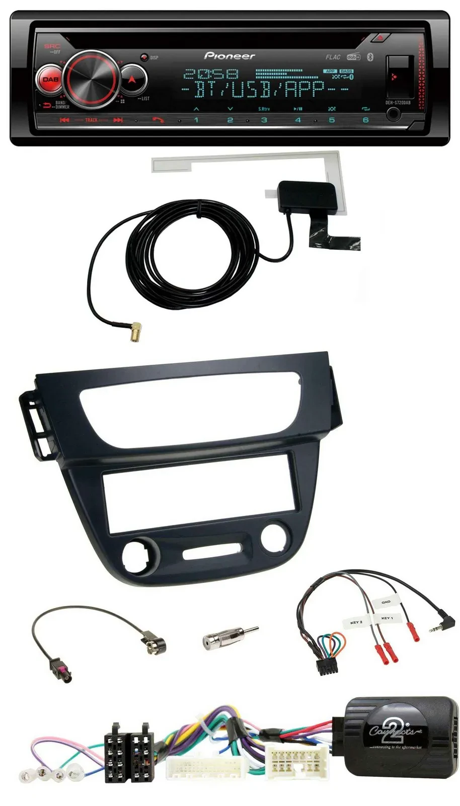 Автомагнитола для Renault Megane/Fluence Pioneer DAB CD USB Bluetooth (управление с руля)