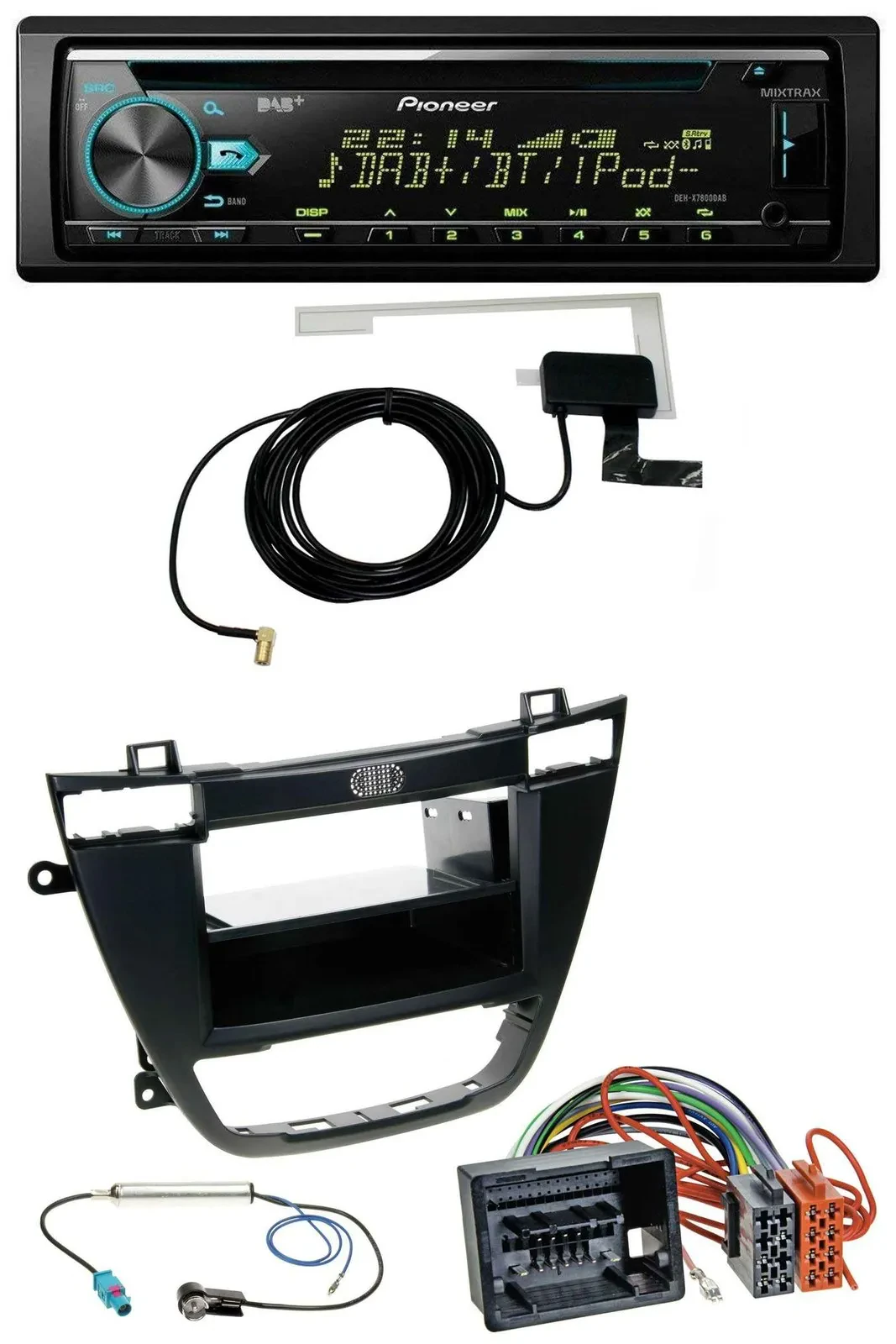 Pioneer MP3 AUX CD USB DAB Autoradio für Opel Insignia 2008-2013 schwarz