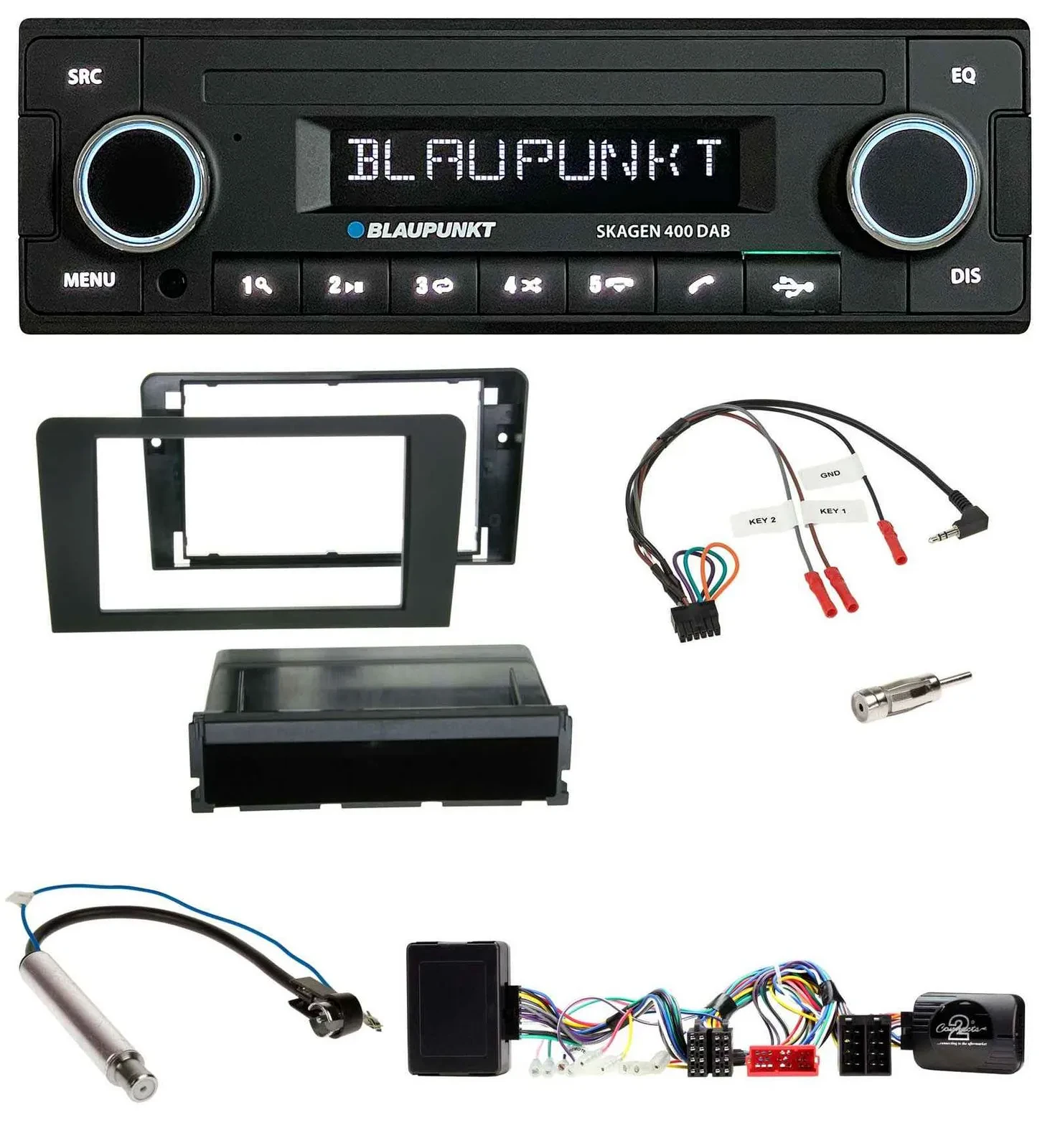 Blaupunkt DAB USB Bluetooth Lenkrad Autoradio für Audi A3 Symphony Aktivsystem I