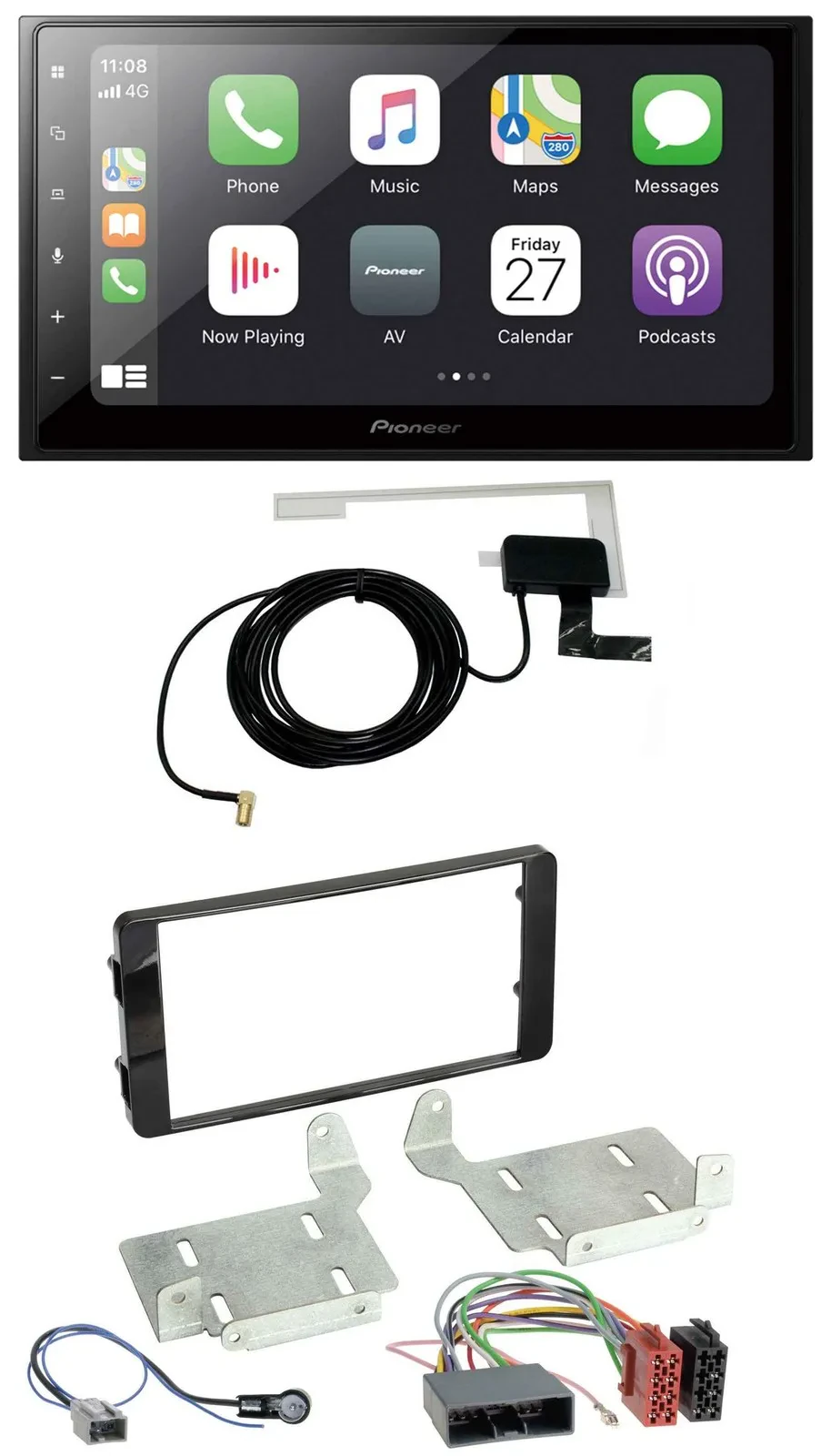 Автомагнитола для Mitsubishi ASX Pioneer 2DIN USB MP3 Bluetooth DAB (с 2015)