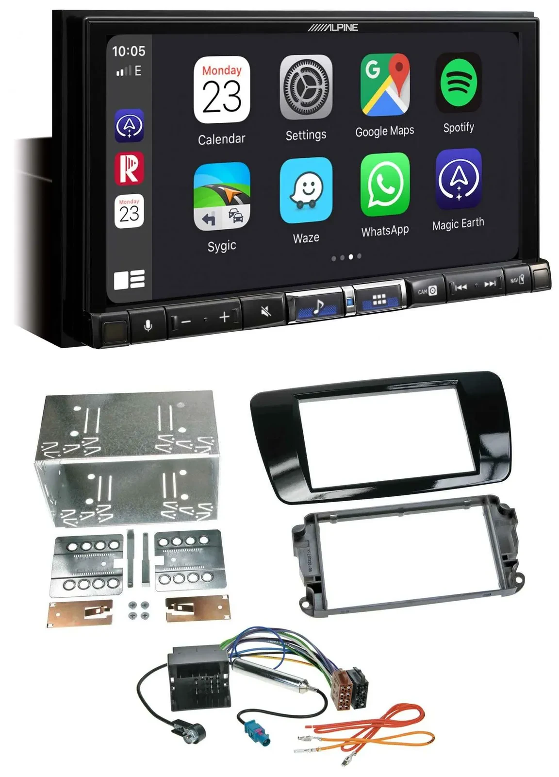 Alpine 2DIN DAB USB MP3 Bluetooth Autoradio für Seat Ibiza ab 08 Klavierlack-sch