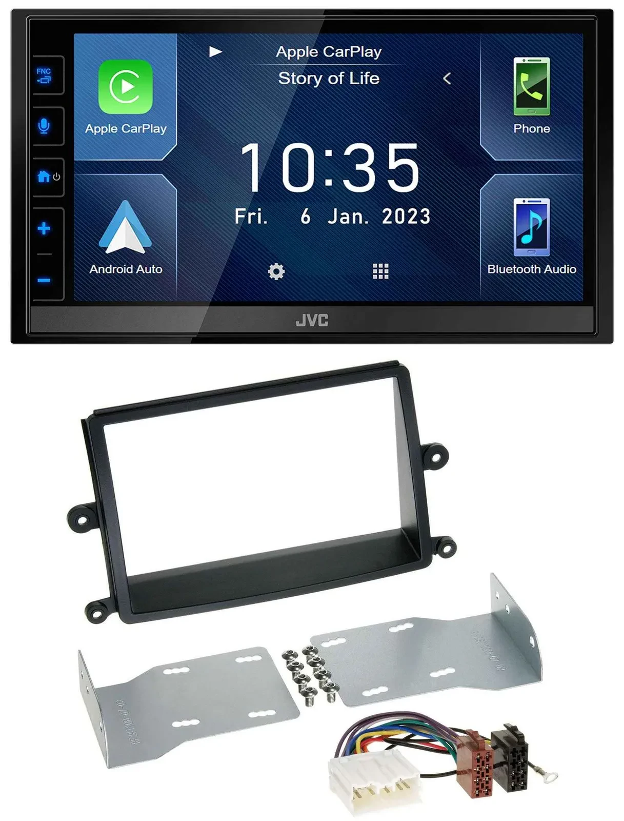 JVC DAB Bluetooth MP3 USB 2DIN Autoradio für Mitsubishi L200 (06-15)