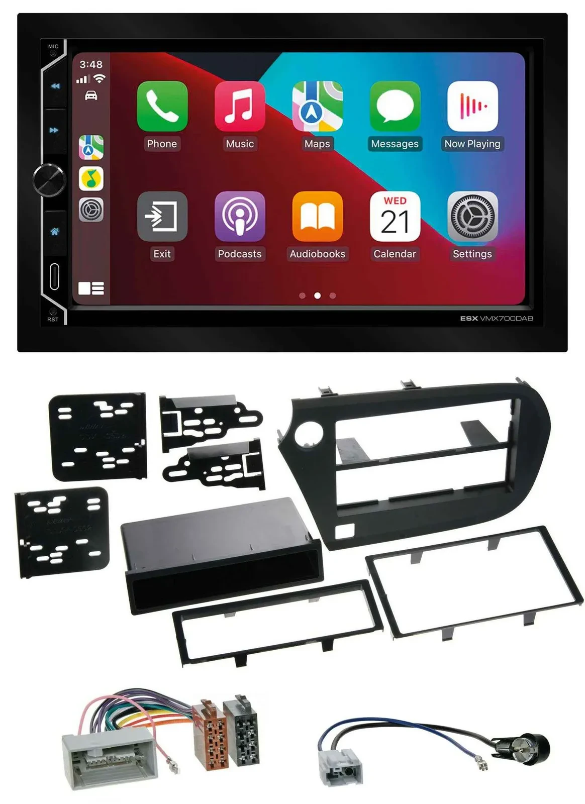 ESX 2DIN DAB USB MP3 Bluetooth Autoradio für Honda Insight ZE2 09-13