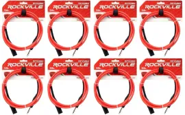 Коммутационный кабель Rockville RCXMB6-R Red 1.8 м (8 штук)