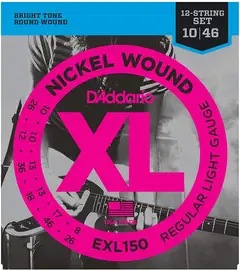 Струны для 12-струнной электрогитары D'Addario EXL150 Nickel Wound 10-46