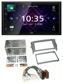 JVC DAB 2DIN MP3 Bluetooth USB Autoradio für Toyota Auris 07-12 anthrazit-grau