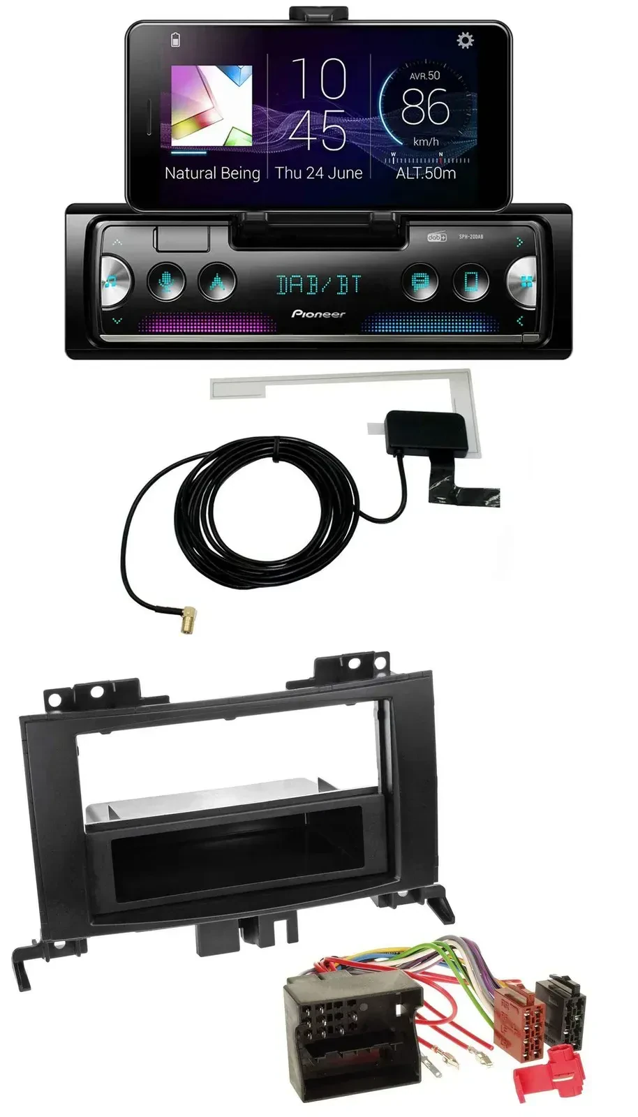 Автомагнитола для Mercedes Sprinter Pioneer DAB, Bluetooth, MP3, USB Rubbertouch (с 2006)