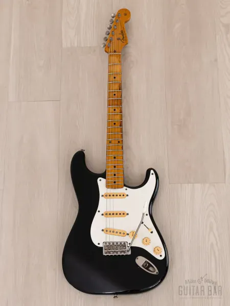 Электрогитара Fender JV Stratocaster 1957 Vintage Reissue ST57-65 SSS Black w/gigbag Japan 1983