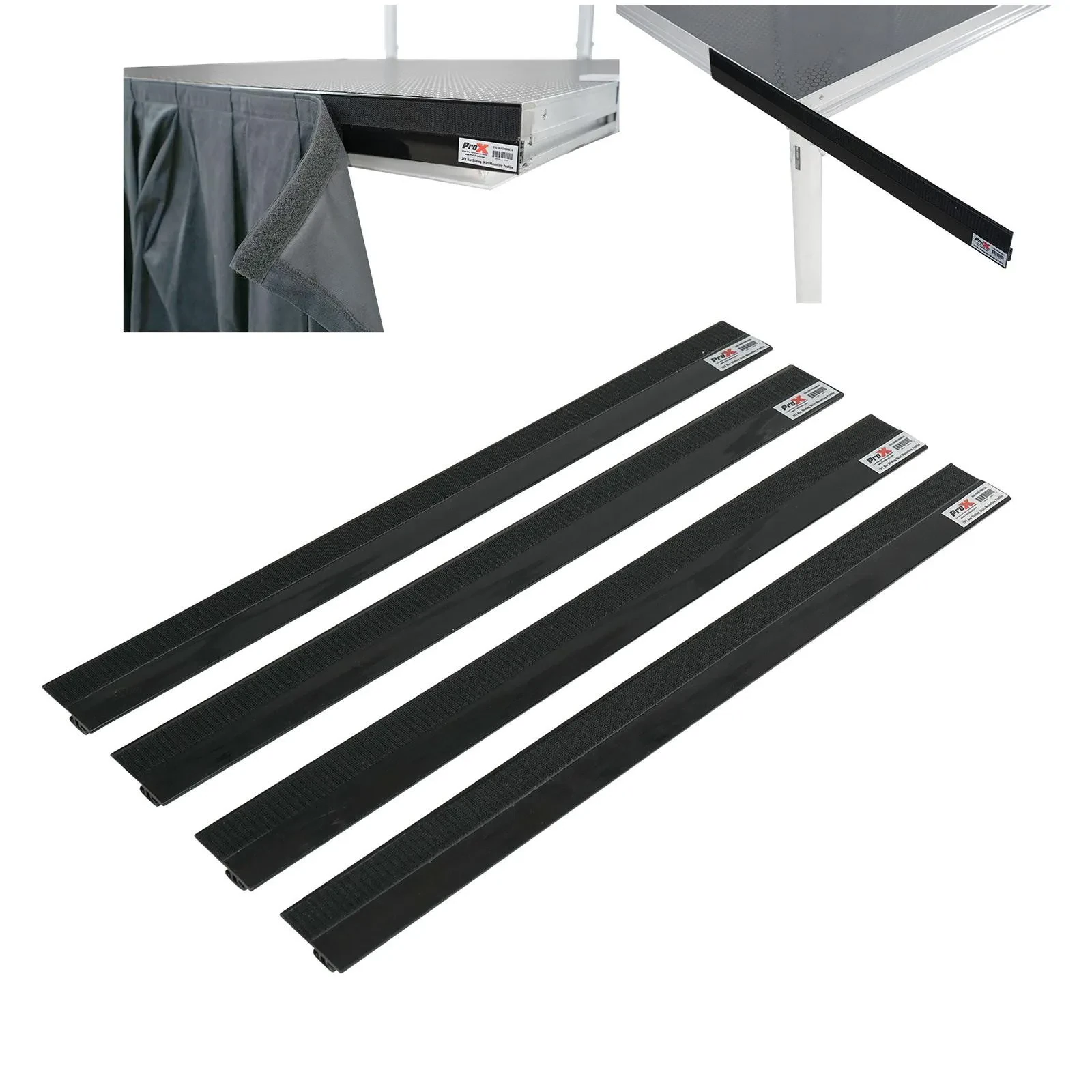 Ферма сценическая ProX XSQ-SKIRTHOOKX4 для юбки сцены, профильная планка 2 ft (набор, 4 шт.)