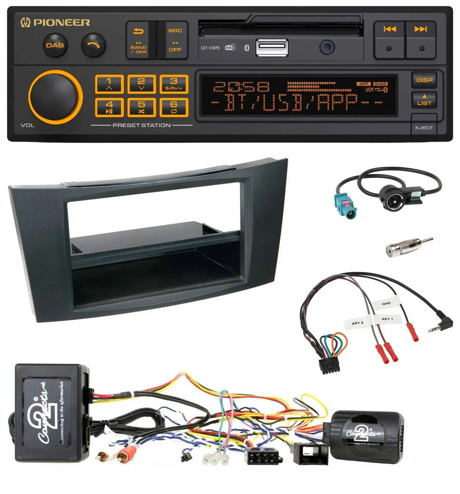 Pioneer DAB Lenkrad USB Bluetooth Autoradio für Mercedes E-Klasse CLS W211 02-08