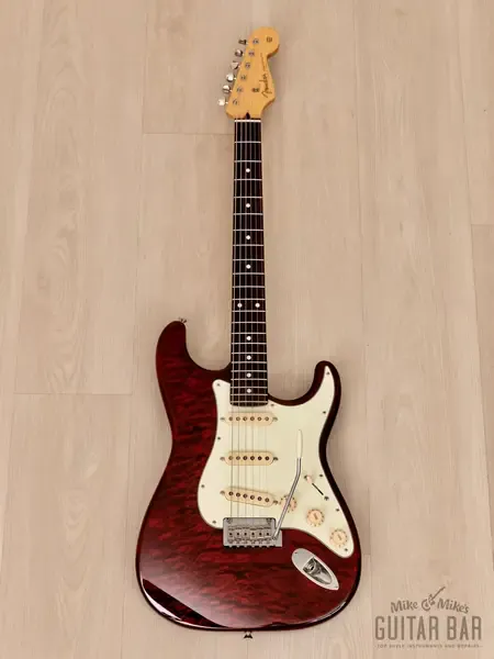 Электрогитара Fender Hybrid 60s Stratocaster FSR Quilt Top SSS Transparent Red w/gigbag Japan 2018