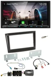 Kenwood Lenkrad 2DIN USB DAB Bluetooth Autoradio für Fiat Doblo ab 2015 schwarz