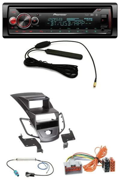 Pioneer USB DAB MP3 Bluetooth CD Autoradio für Ford Fiesta 08-10 Display schwarz