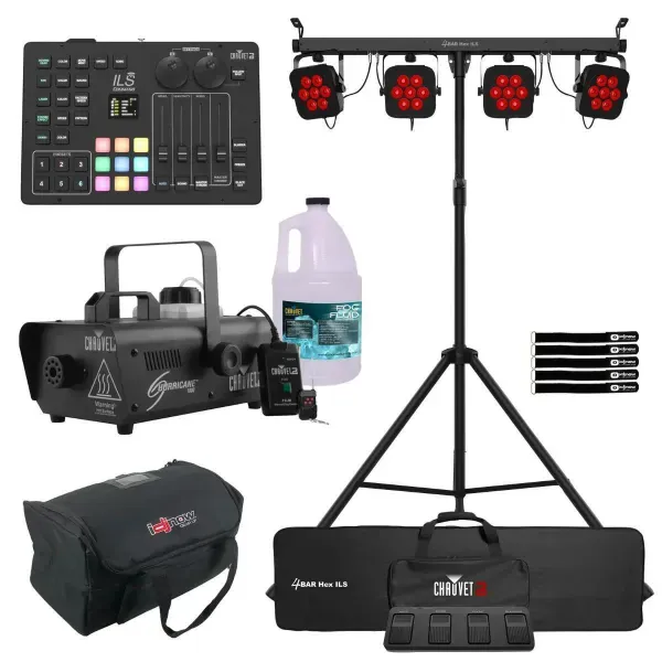 Chauvet DJ 4BAR Hex ILS Wash Lighting System w ILS Command Control Pack idjnow