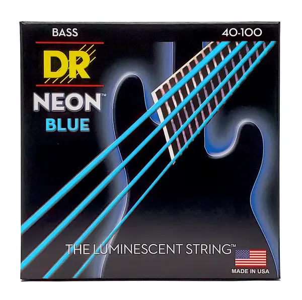 Струны для бас-гитары DR Strings HI-DEF NEON DR NBB-40, 40 - 100