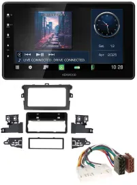 Автомагнитола для Toyota Corolla (2009–2012) Kenwood MP3, Bluetooth, USB, DAB, серебристая