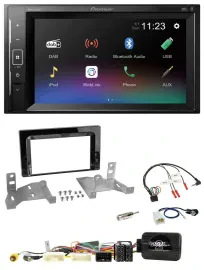 Pioneer DAB Lenkrad 2DIN Bluetooth USB Autoradio für Toyota Aygo AB7 ab 22 klavi