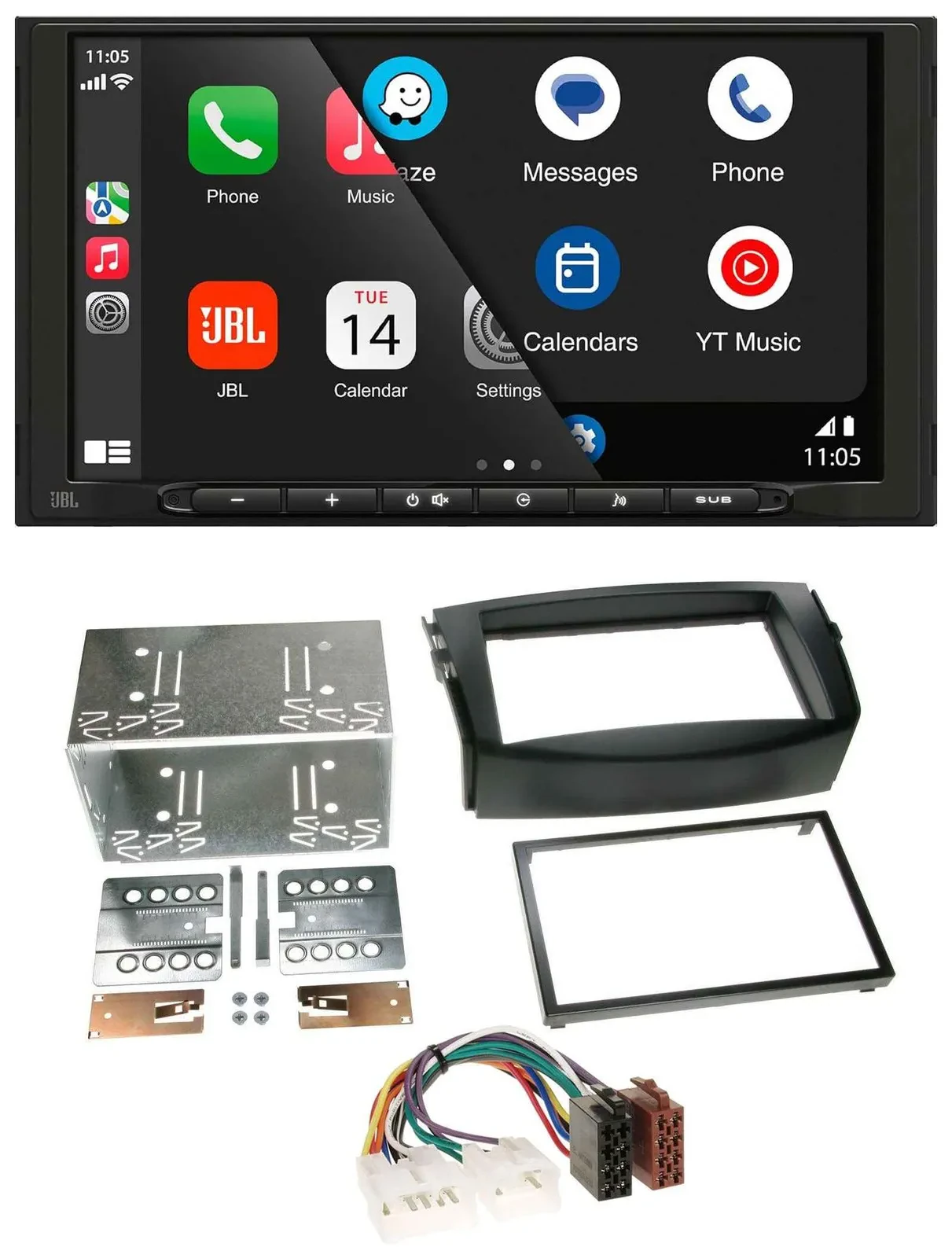 JBL USB 2DIN MP3 Bluetooth AUX Autoradio für Toyota RAV 4 (2006-2013)