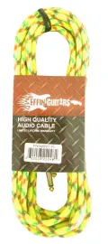 Effin Guitars FNG20VTYL - 20FT 1/4" Yellow Vintage Tweed Instrument Cable - NEW