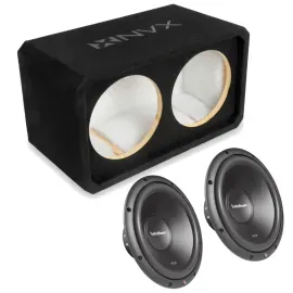 Автомобильный сабвуфер NVX NE102S_R2SD210 10" shallow, в закрытом корпусе 3/4" MDF (Dual 10")