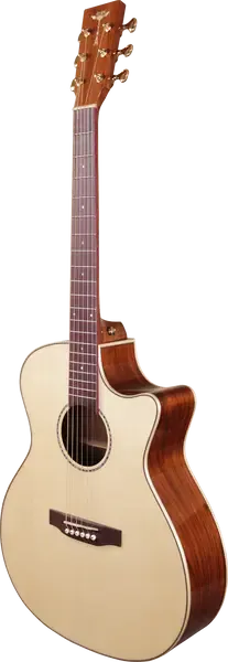 Электроакустическая гитара Tyma G-25E Grand Auditorium Cutaway Natural с чехлом