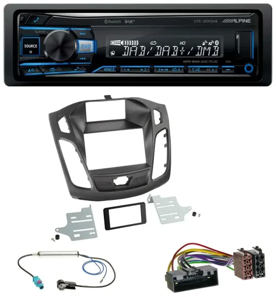 Alpine USB Bluetooth DAB MP3 Autoradio für Ford Focus (DYB, 2011-2014)