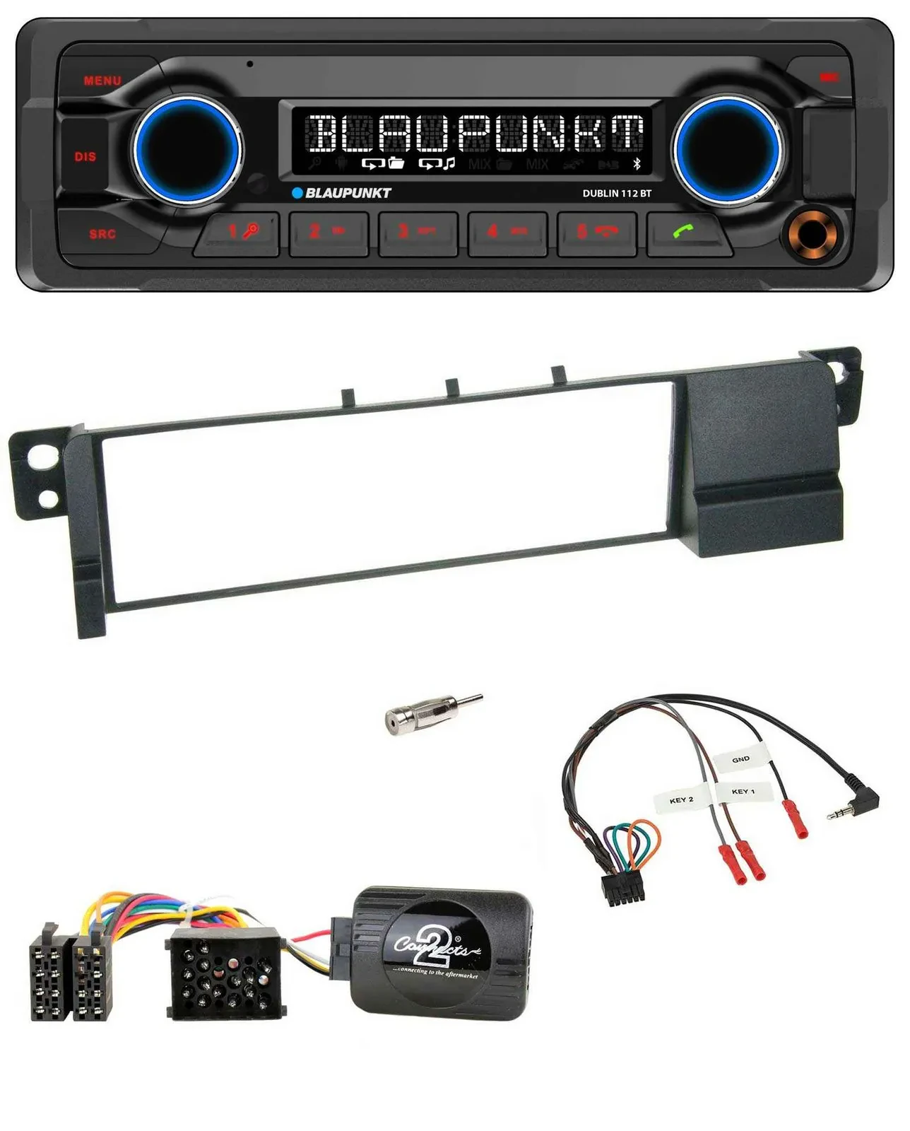 Автомагнитола Blaupunkt для BMW 3 Series E46 (1998–2007) MP3, Bluetooth, USB, поддержка кнопок на руле