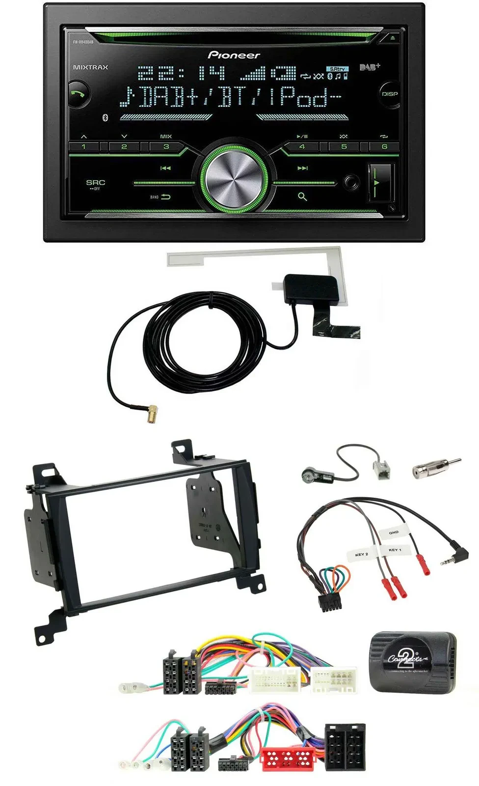 Pioneer CD USB Lenkrad Bluetooth 2DIN DAB Autoradio für Hyundai Santa Fe 2010-20