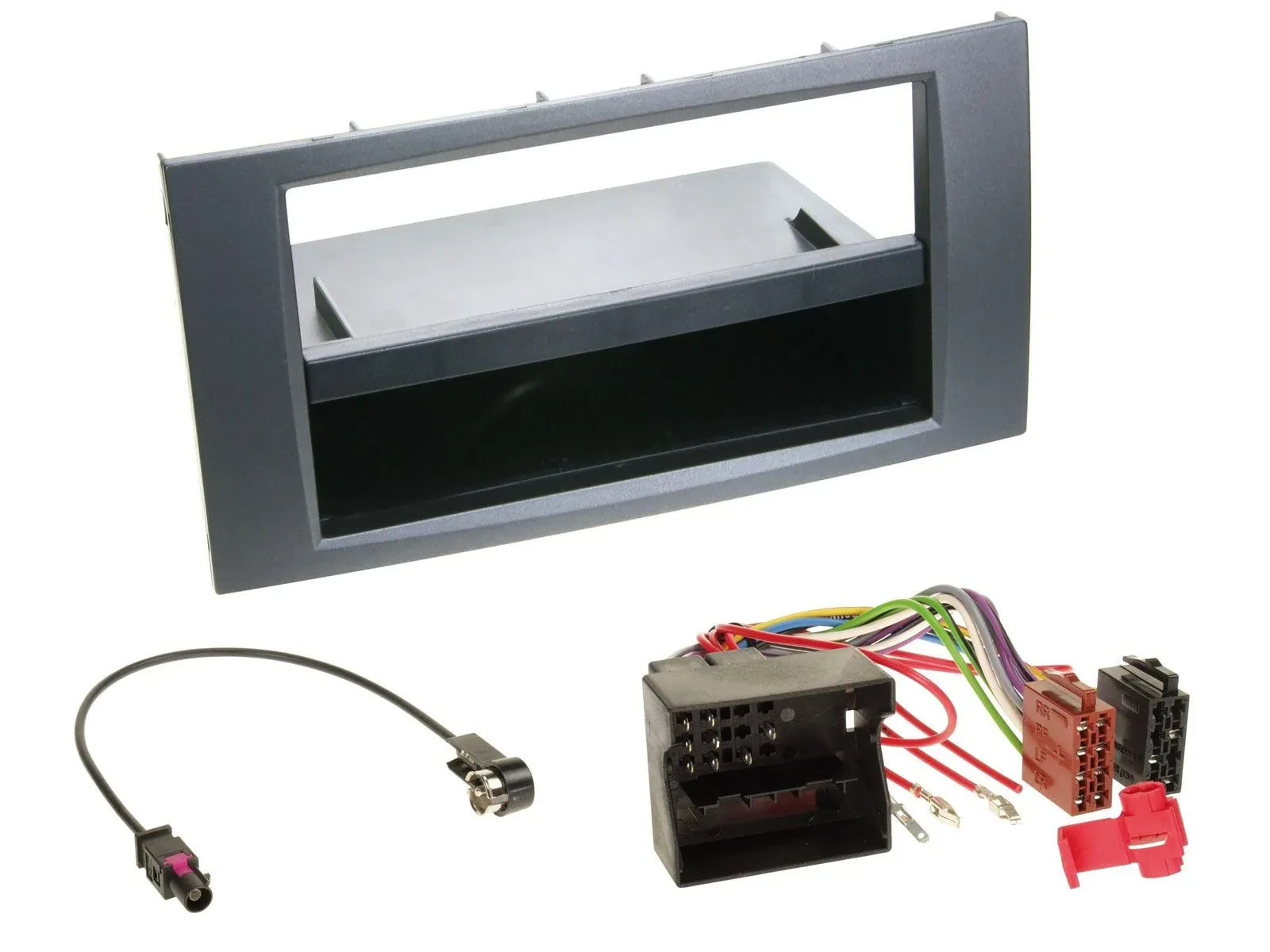 Установочный комплект для автомагнитолы Caraudio24 1 DIN для Ford Fiesta/Focus (2004–2008), антрацит