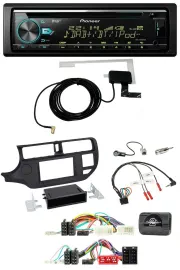 Автомагнитола для Kia Rio (UB) 2011–2015 Pioneer CD/USB/DAB/MP3, черная