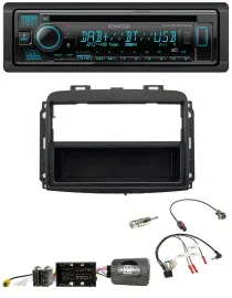 Автомагнитола Kenwood Bluetooth DAB CD USB для Fiat 500L (с 2012) с поддержкой управления с руля