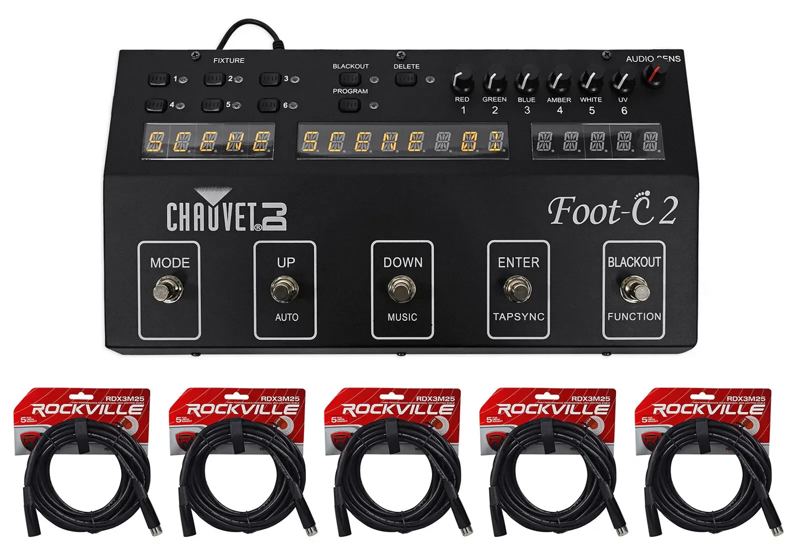 DMX-пульт Chauvet DJ Foot C-2 с кабелями