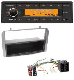 Continental 1DIN DAB MP3 AUX USB Autoradio für Alfa Romeo 147 GT silber Ablagefa