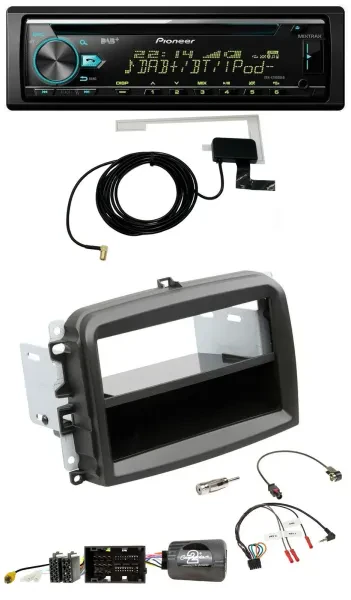Pioneer MP3 Lenkrad CD USB DAB Autoradio für Fiat 500 L (ab 2012)