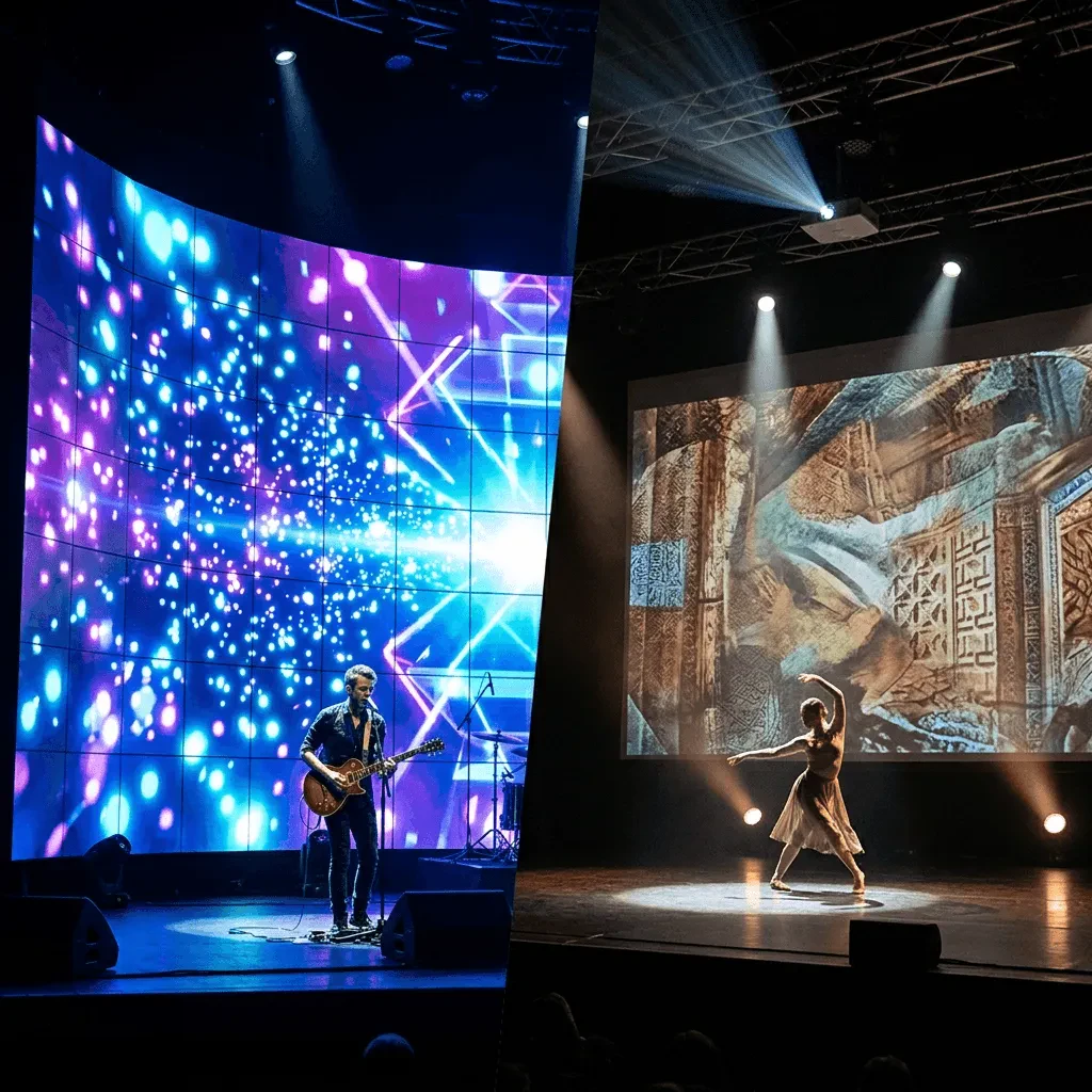 Светодиодные экраны или проекторы: что лучше для оформления сцены