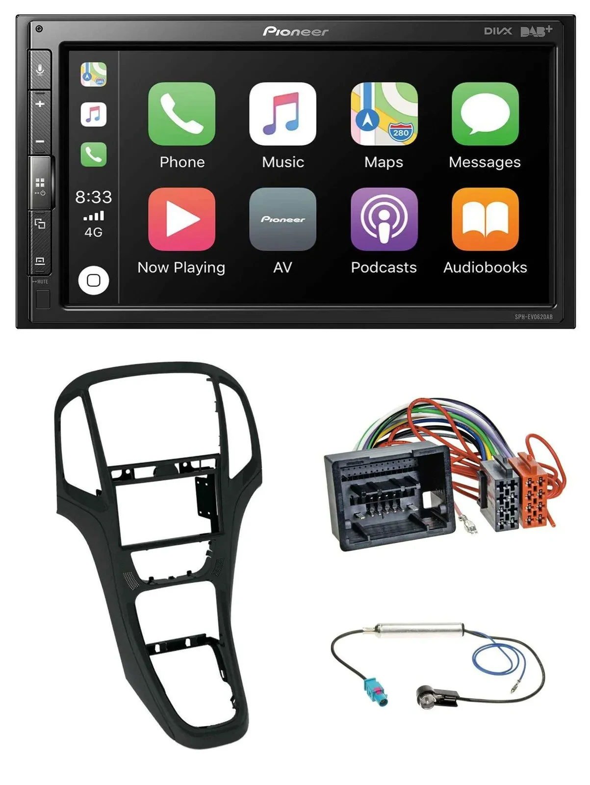 Автомагнитола Pioneer 2DIN, Bluetooth, USB, DAB, для Opel Astra J (с 12/2009)