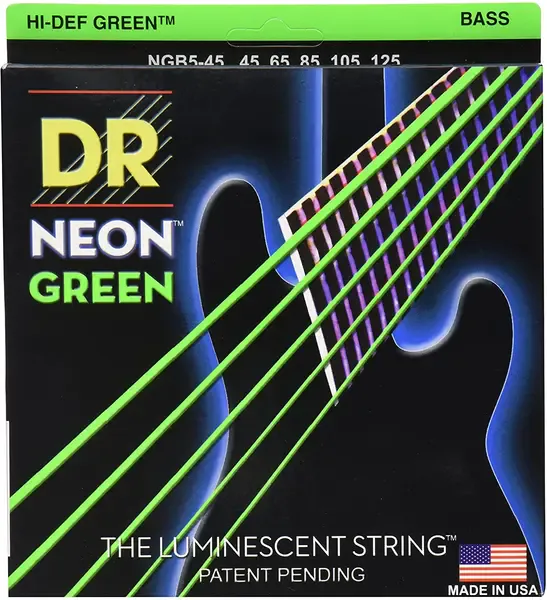 Струны для 5-струнной бас-гитары DR Strings Neon NGB5-45 45-125