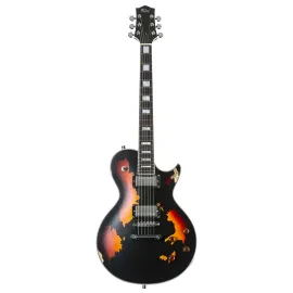 Электрогитара Fame Audio Custom LP RW Worn Licorice Over Sunburst