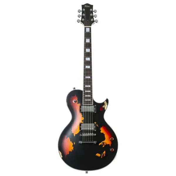 Электрогитара Fame Audio Custom LP RW Worn Licorice Over Sunburst