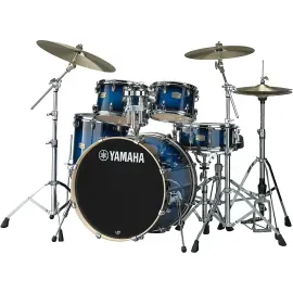 Yamaha Stage Custom Birch, 5 Piece Shell Kit with 22" Bass Drum Deep Blue Sunburst