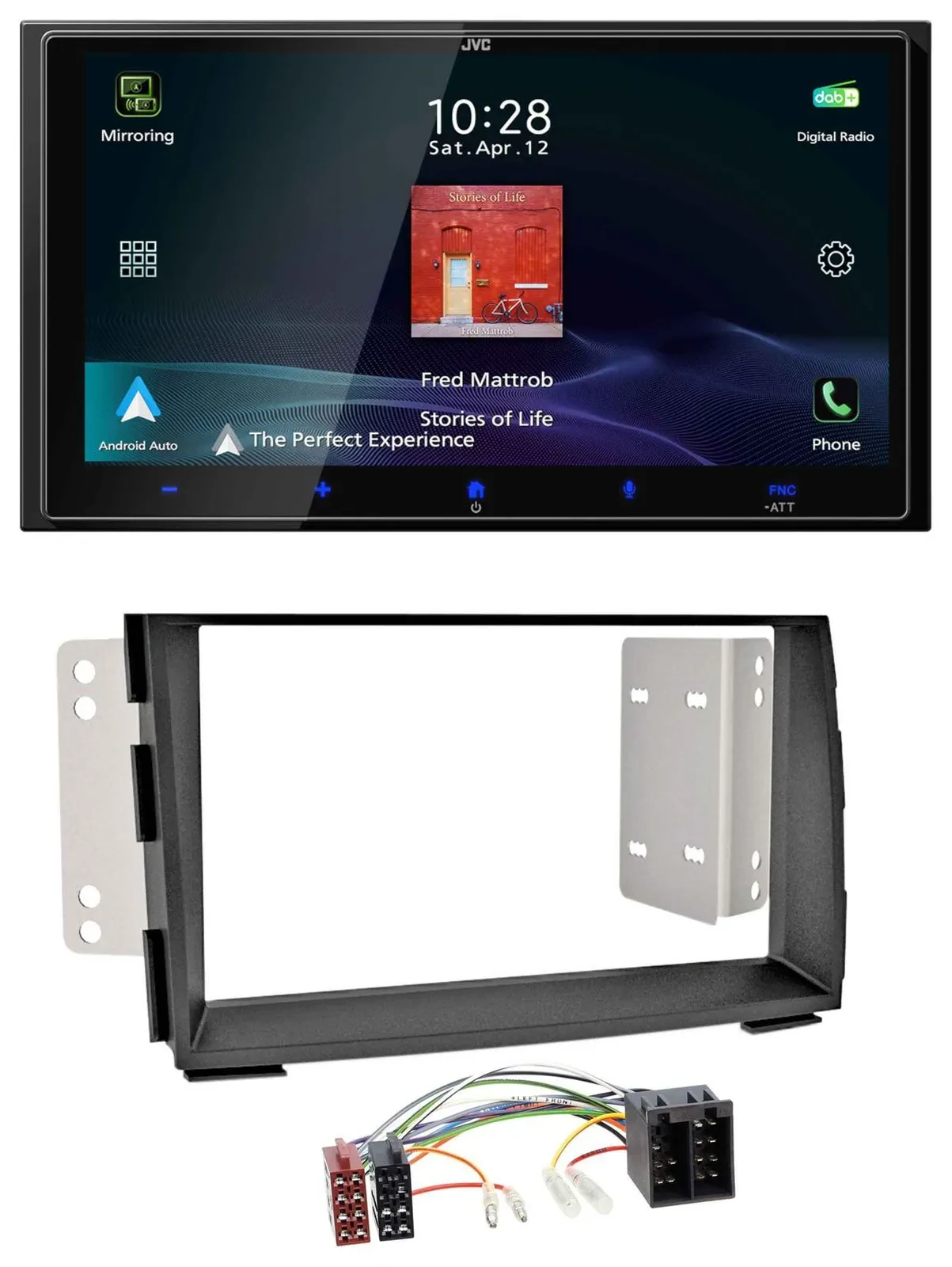 JVC USB Bluetooth 2DIN DAB MP3 Autoradio für Kia Venga (YN, ab 2009)