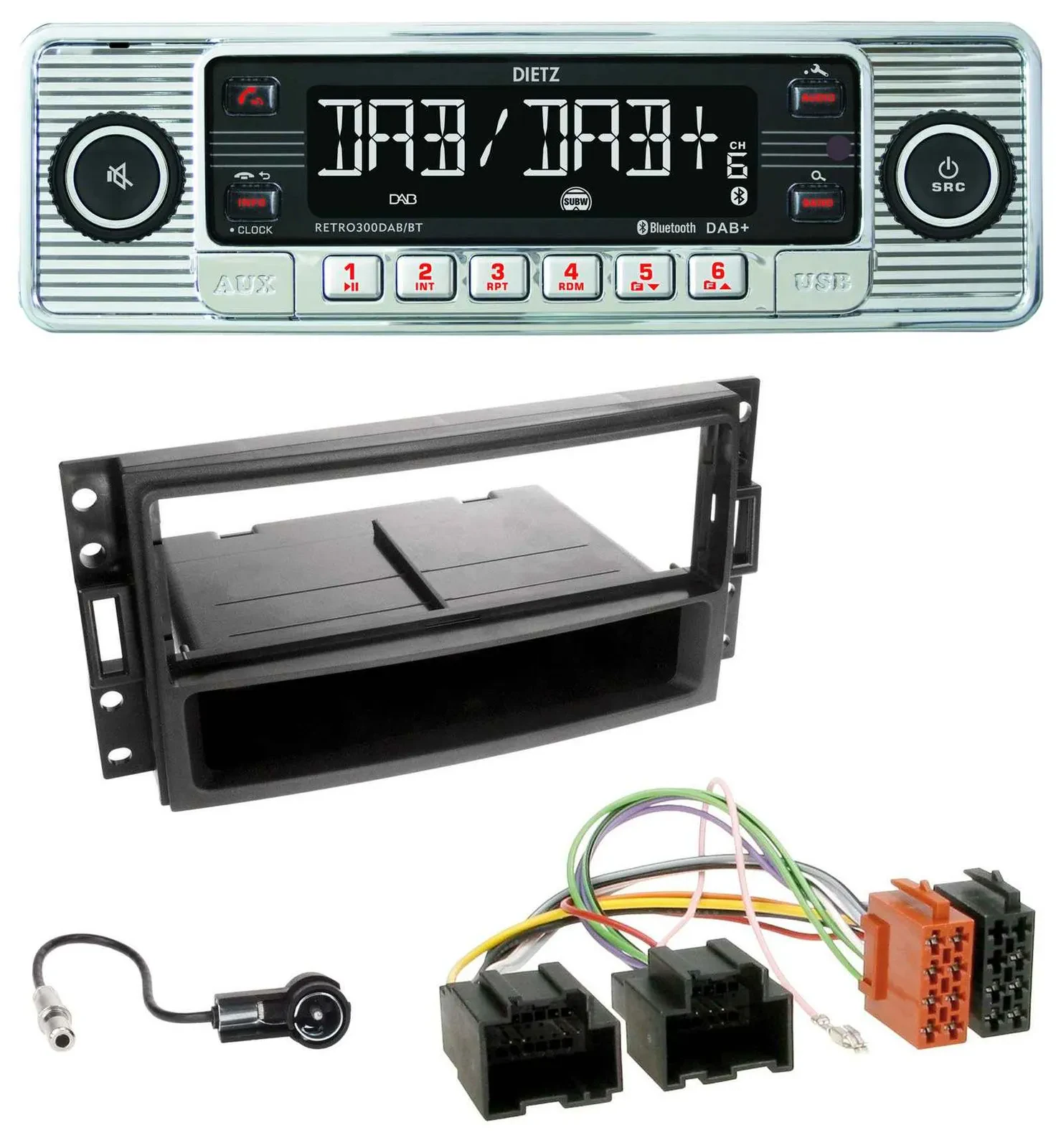 Dietz Bluetooth MP3 DAB USB Autoradio für Chevrolet Corvette Uplander 05-13